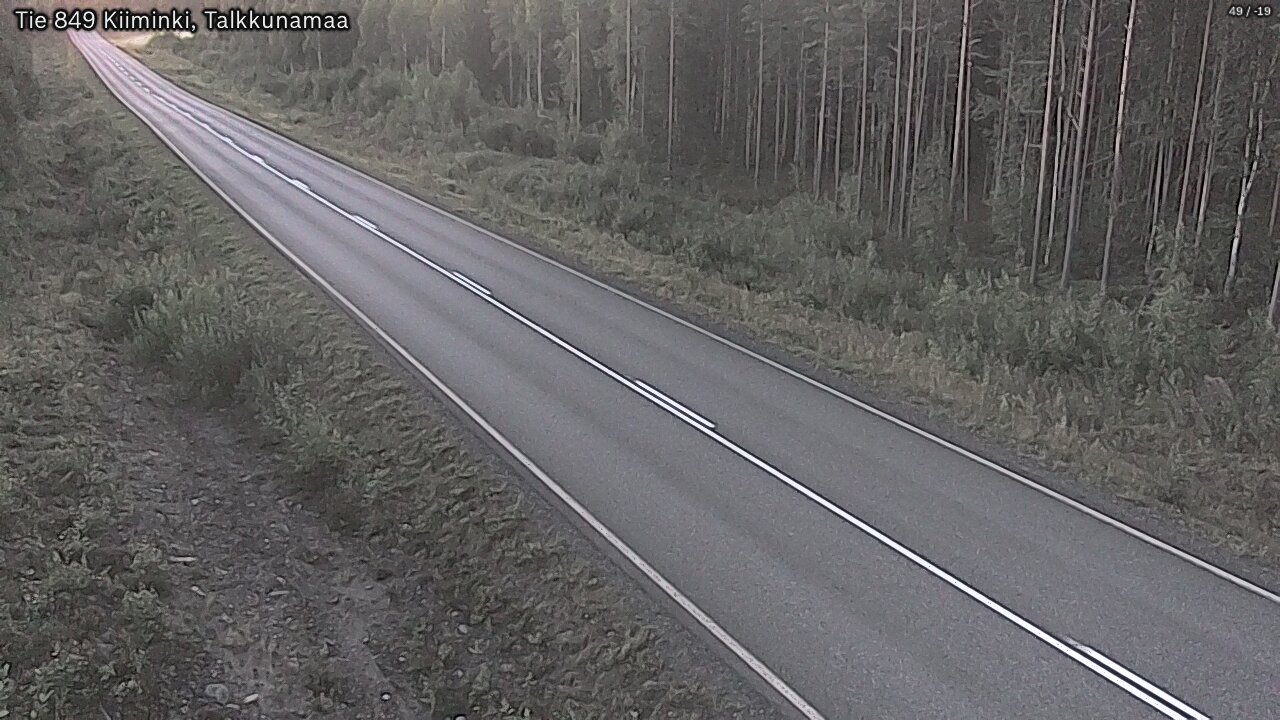 Weather Camera Image Road 849 Kiiminki, Talkkunamaa, Oulu, Pohjois-Pohjanmaa