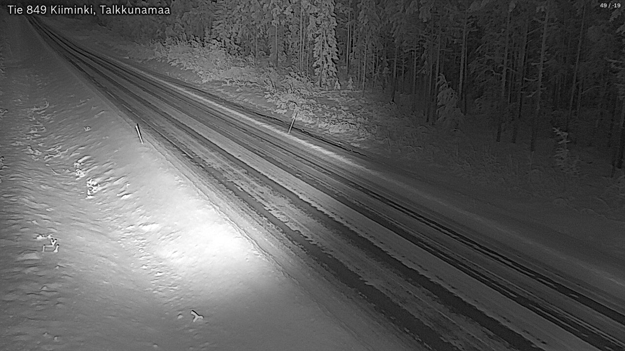 Weather Camera Image Road 849 Kiiminki, Talkkunamaa, Oulu, Pohjois-Pohjanmaa