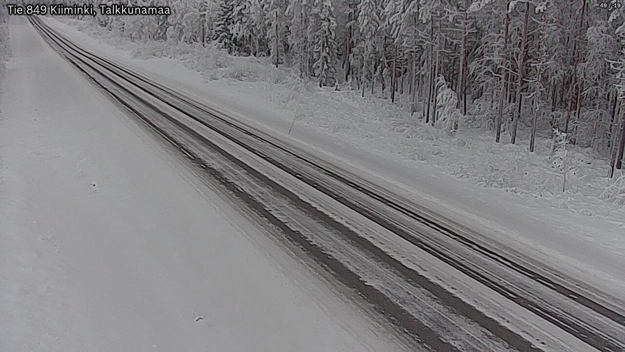 Weather Camera Image Road 849 Kiiminki, Talkkunamaa, Oulu, Pohjois-Pohjanmaa