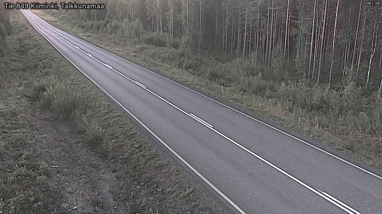 Weather Camera Image Road 849 Kiiminki, Talkkunamaa, Oulu, Pohjois-Pohjanmaa