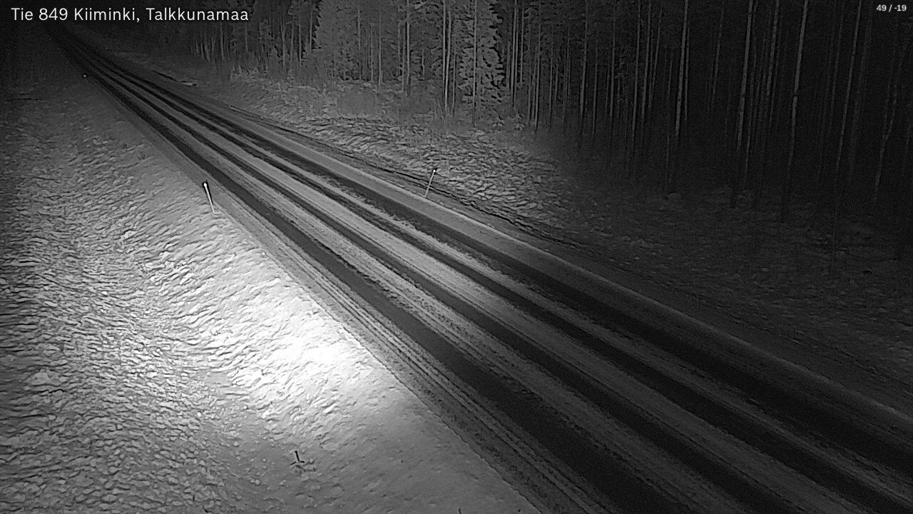 Weather Camera Image Väg 849 Kiiminki, Talkkunamaa, Oulu, Pohjois-Pohjanmaa