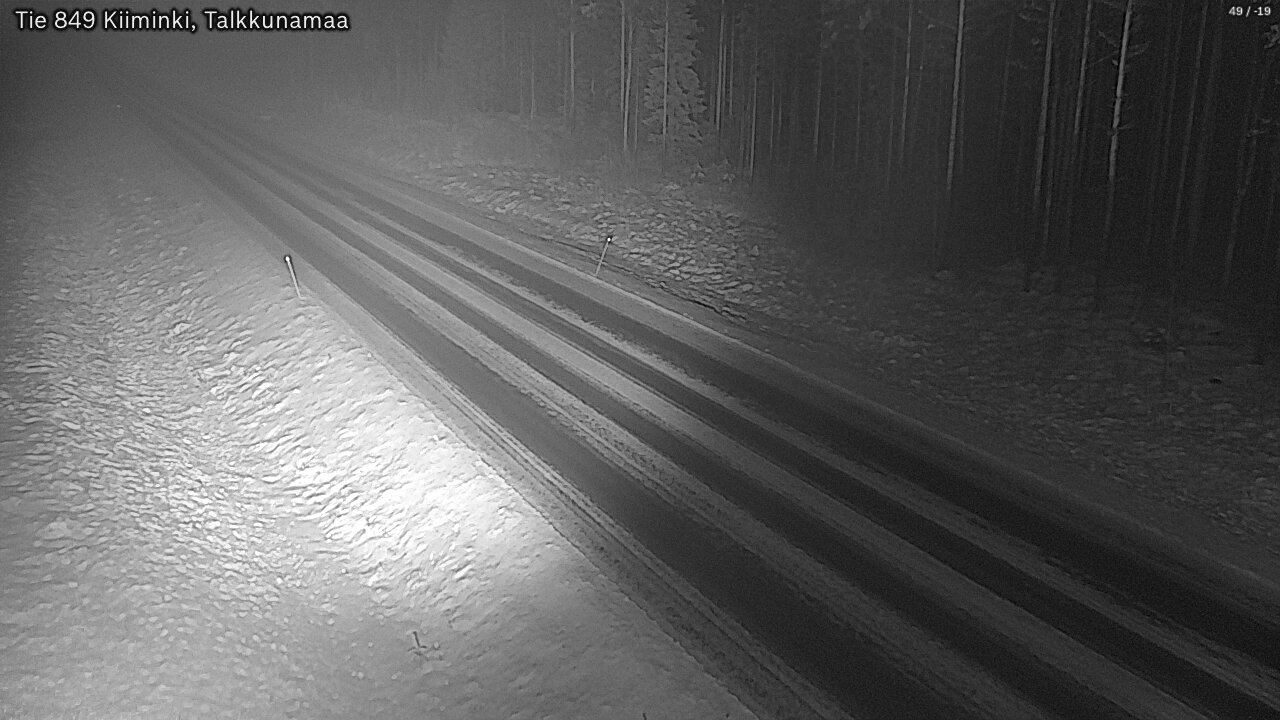 Weather Camera Image Väg 849 Kiiminki, Talkkunamaa, Oulu, Pohjois-Pohjanmaa