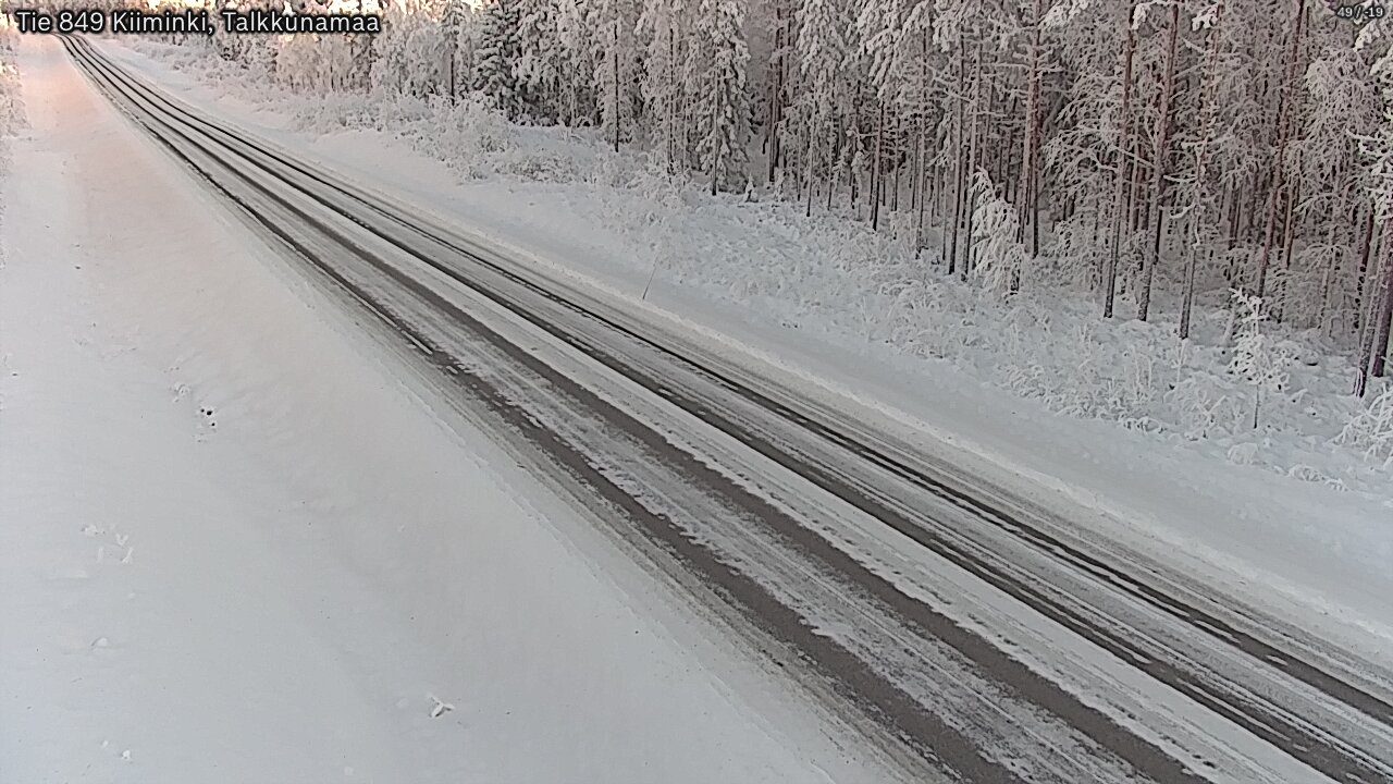 Weather Camera Image Väg 849 Kiiminki, Talkkunamaa, Oulu, Pohjois-Pohjanmaa