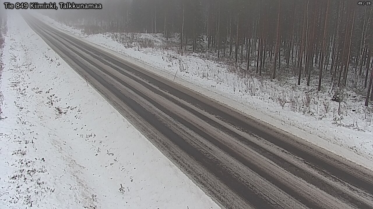 Weather Camera Image Väg 849 Kiiminki, Talkkunamaa, Oulu, Pohjois-Pohjanmaa