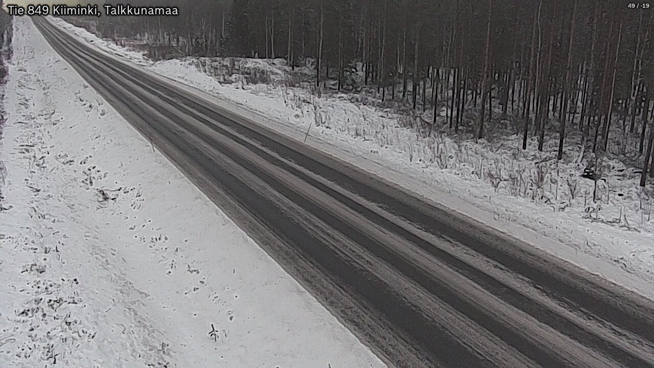 Weather Camera Image Väg 849 Kiiminki, Talkkunamaa, Oulu, Pohjois-Pohjanmaa