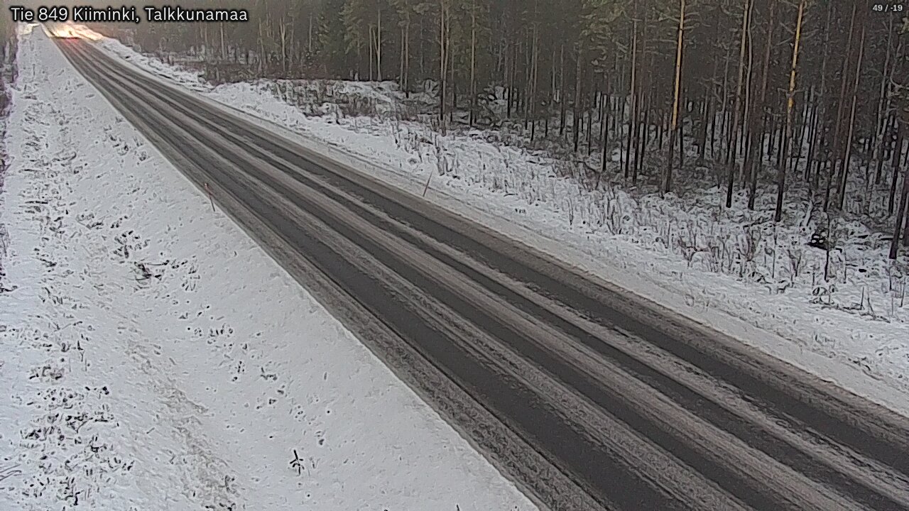 Weather Camera Image Väg 849 Kiiminki, Talkkunamaa, Oulu, Pohjois-Pohjanmaa