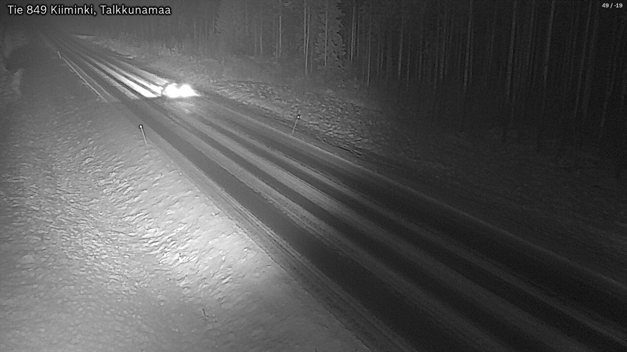 Weather Camera Image Väg 849 Kiiminki, Talkkunamaa, Oulu, Pohjois-Pohjanmaa