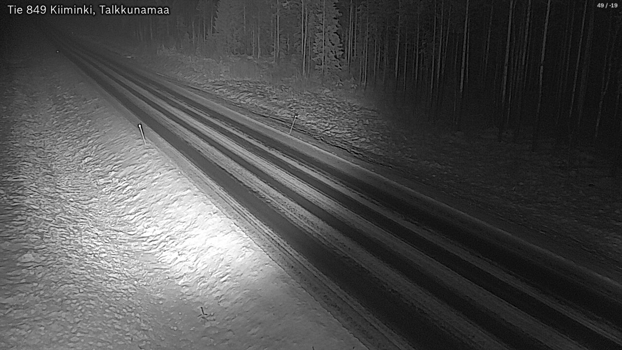 Weather Camera Image Väg 849 Kiiminki, Talkkunamaa, Oulu, Pohjois-Pohjanmaa