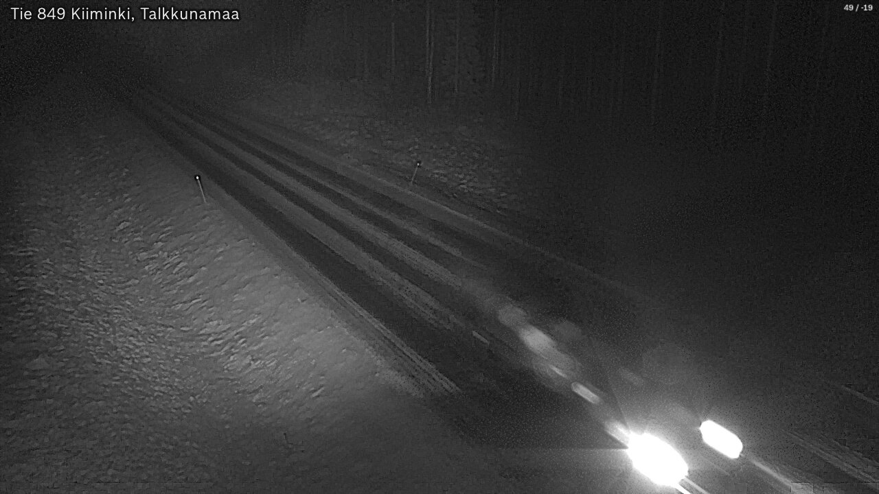 Weather Camera Image Väg 849 Kiiminki, Talkkunamaa, Oulu, Pohjois-Pohjanmaa
