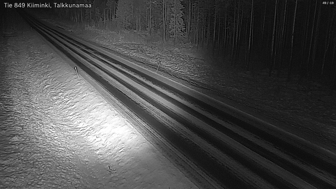 Weather Camera Image Väg 849 Kiiminki, Talkkunamaa, Oulu, Pohjois-Pohjanmaa