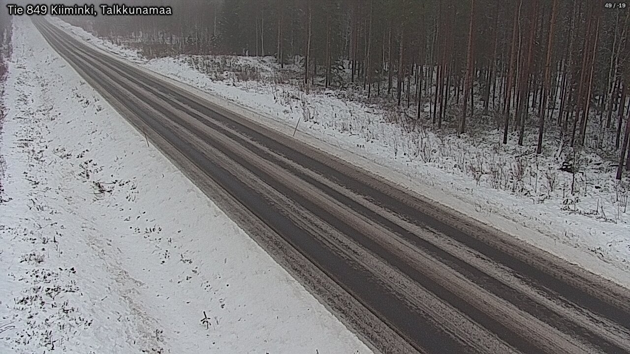 Weather Camera Image Väg 849 Kiiminki, Talkkunamaa, Oulu, Pohjois-Pohjanmaa