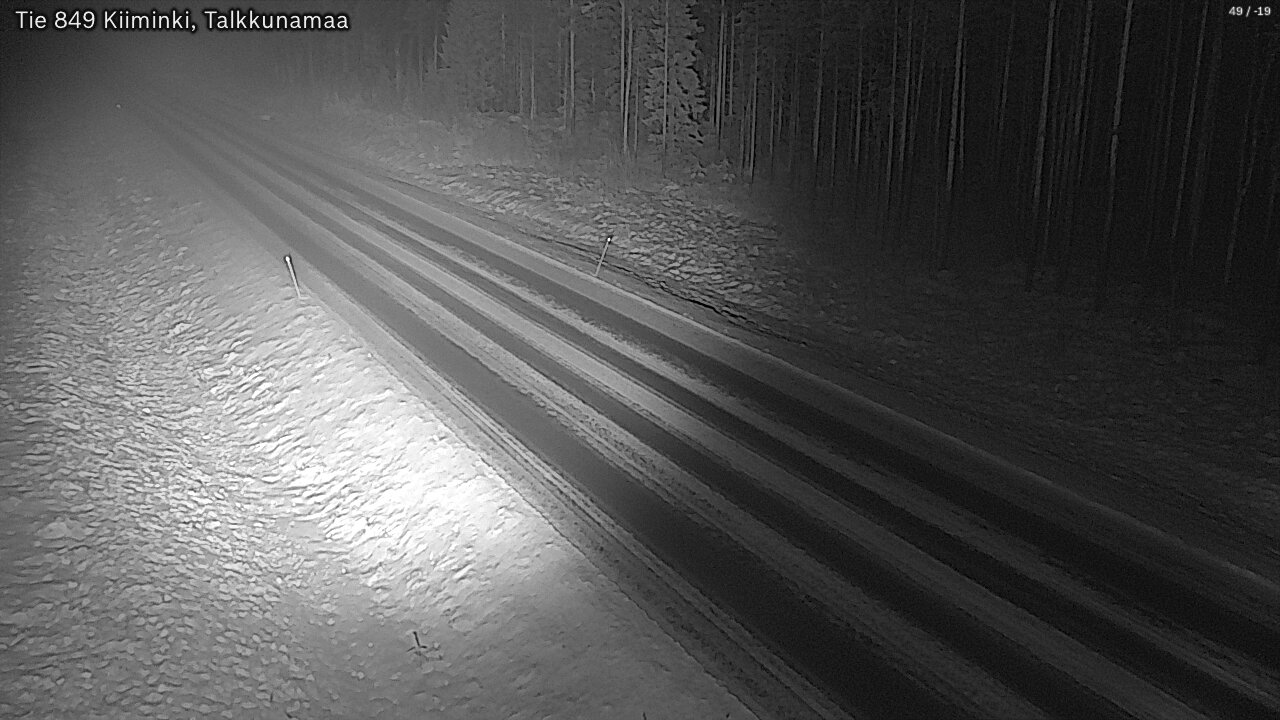 Weather Camera Image Väg 849 Kiiminki, Talkkunamaa, Oulu, Pohjois-Pohjanmaa