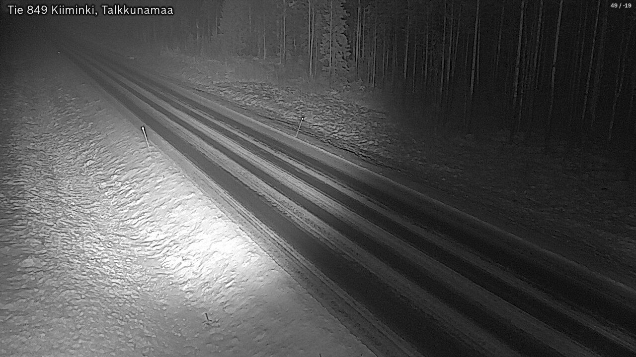 Weather Camera Image Väg 849 Kiiminki, Talkkunamaa, Oulu, Pohjois-Pohjanmaa