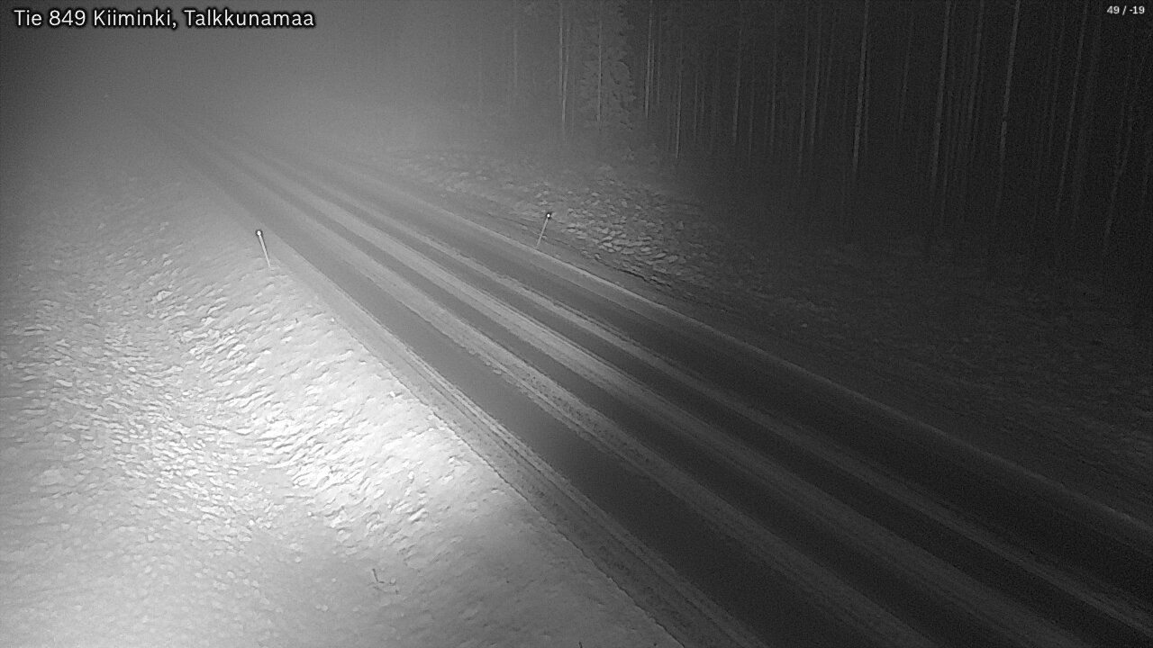 Weather Camera Image Väg 849 Kiiminki, Talkkunamaa, Oulu, Pohjois-Pohjanmaa