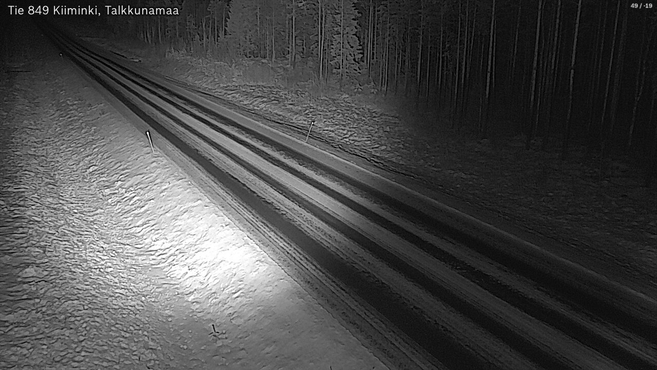 Weather Camera Image Väg 849 Kiiminki, Talkkunamaa, Oulu, Pohjois-Pohjanmaa