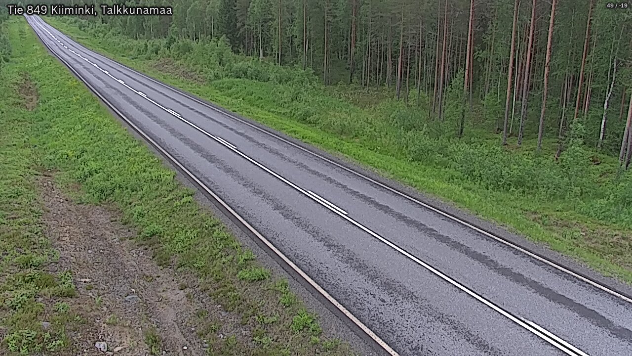 Weather Camera Image Väg 849 Kiiminki, Talkkunamaa, Oulu, Pohjois-Pohjanmaa