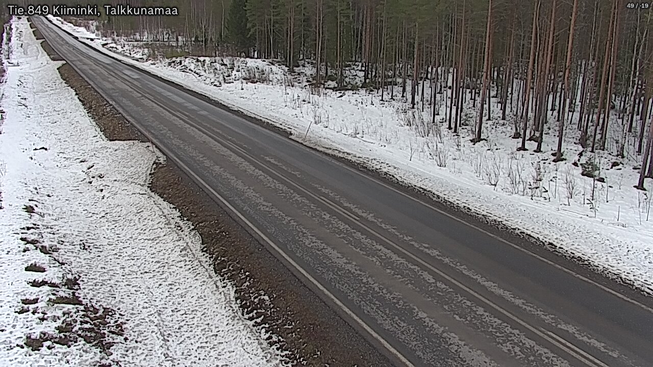 Weather Camera Image Väg 849 Kiiminki, Talkkunamaa, Oulu, Pohjois-Pohjanmaa
