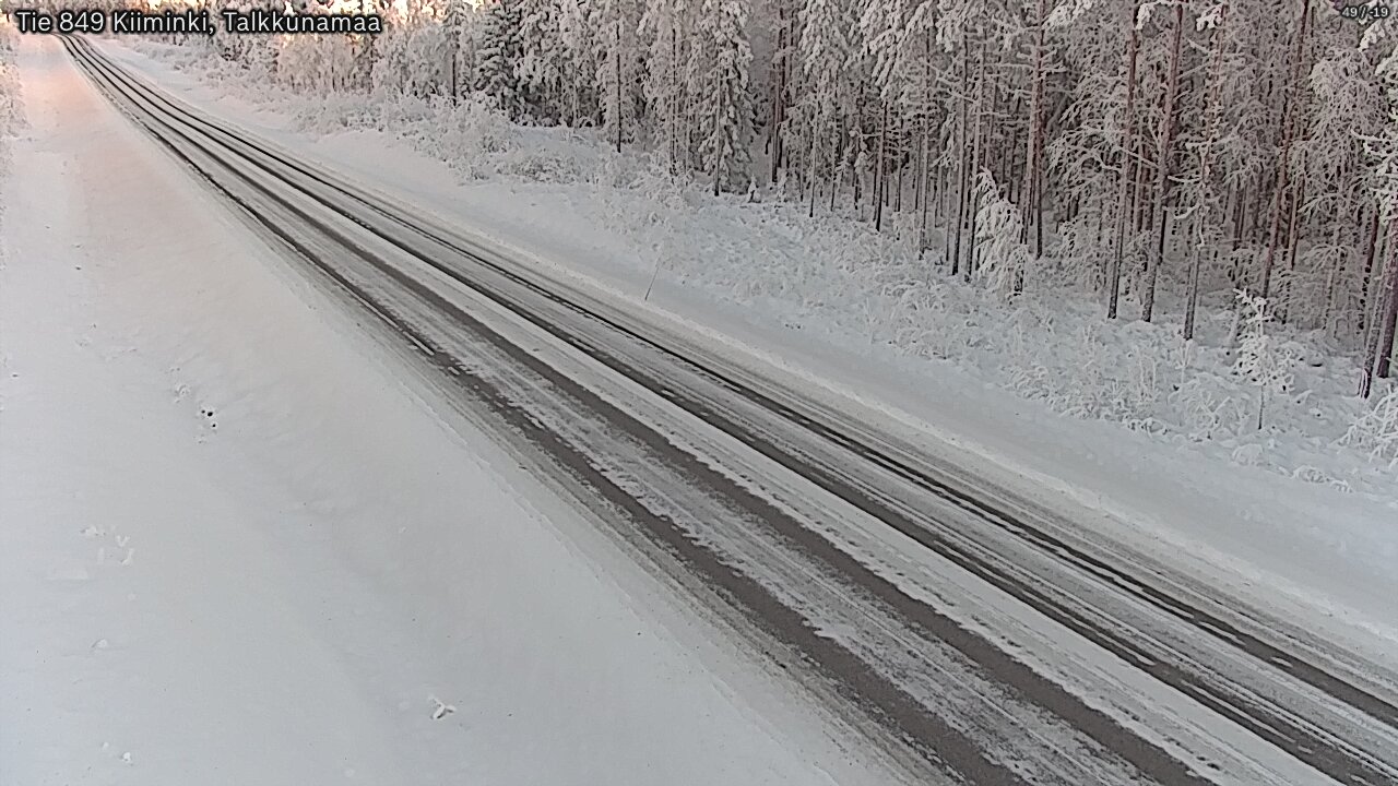 Weather Camera Image Väg 849 Kiiminki, Talkkunamaa, Oulu, Pohjois-Pohjanmaa