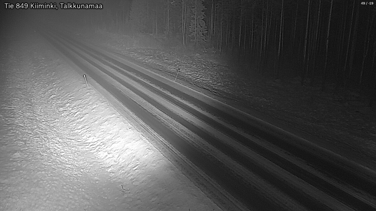 Weather Camera Image Väg 849 Kiiminki, Talkkunamaa, Oulu, Pohjois-Pohjanmaa