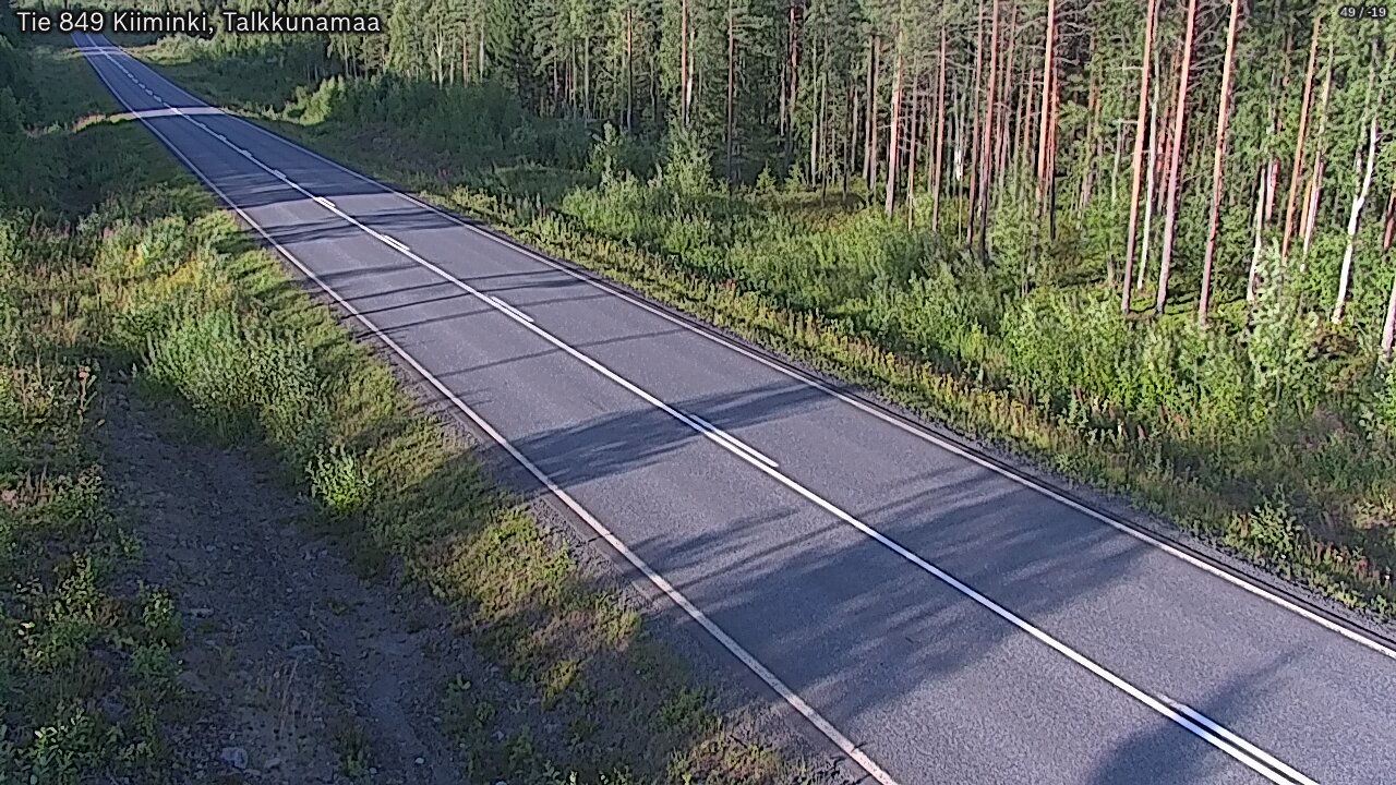 Weather Camera Image Road 849 Kiiminki, Talkkunamaa, Oulu, Pohjois-Pohjanmaa