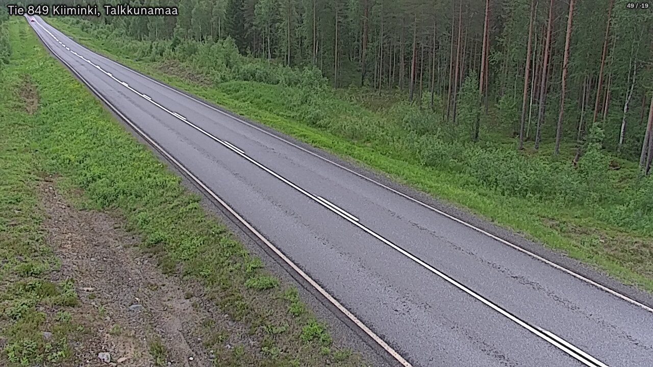 Weather Camera Image Väg 849 Kiiminki, Talkkunamaa, Oulu, Pohjois-Pohjanmaa