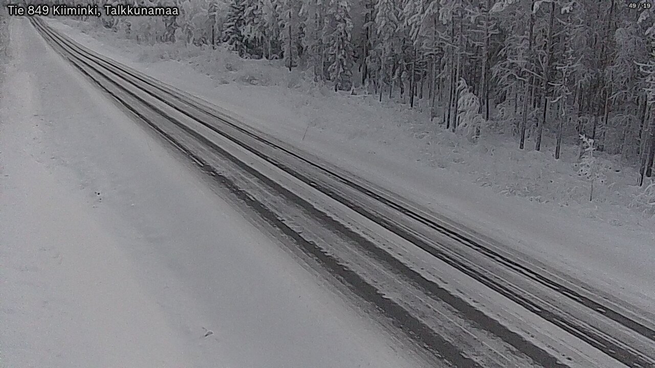 Weather Camera Image Road 849 Kiiminki, Talkkunamaa, Oulu, Pohjois-Pohjanmaa