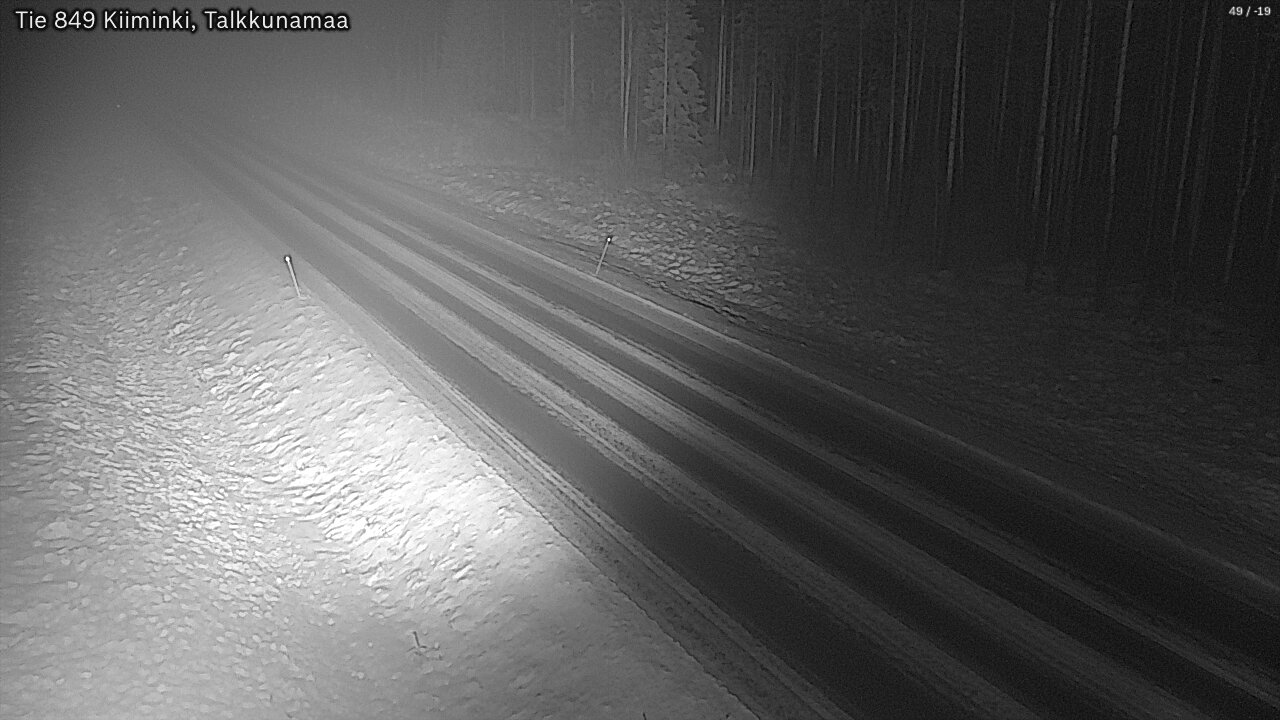 Weather Camera Image Väg 849 Kiiminki, Talkkunamaa, Oulu, Pohjois-Pohjanmaa