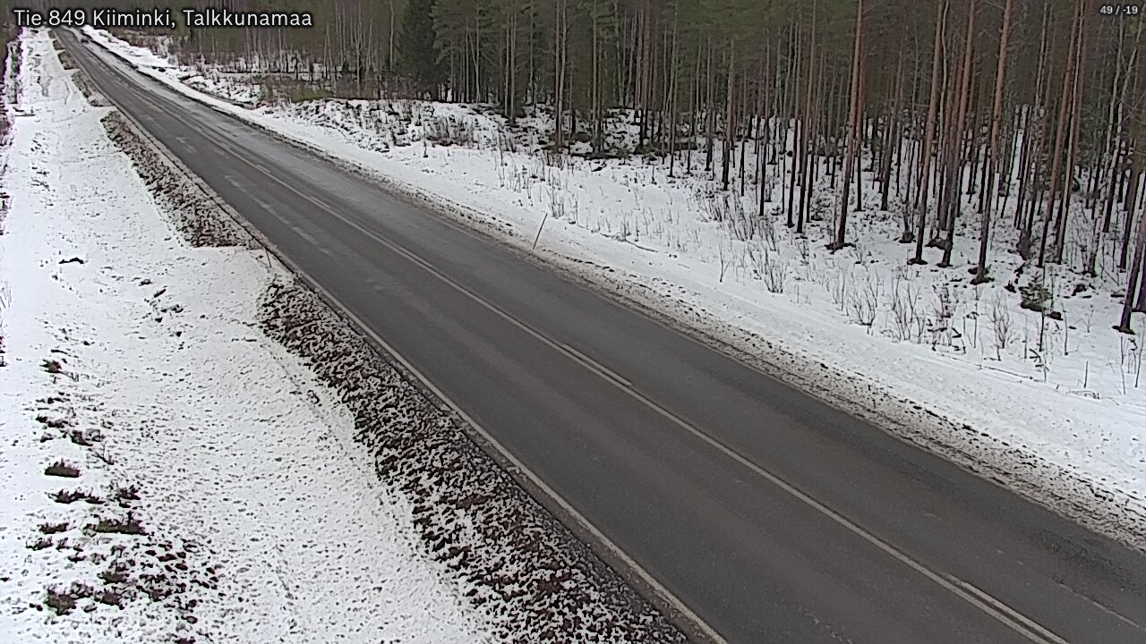 Weather Camera Image Road 849 Kiiminki, Talkkunamaa, Oulu, Pohjois-Pohjanmaa