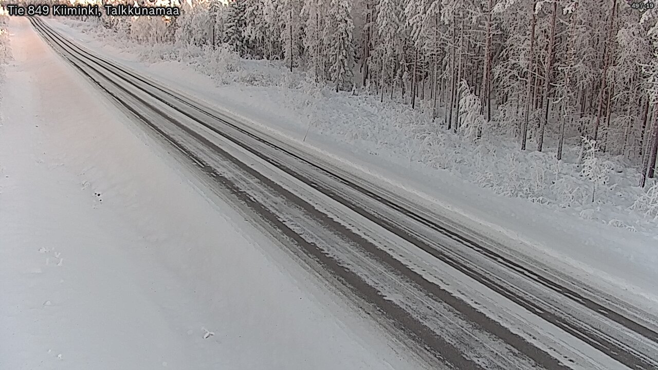 Weather Camera Image Väg 849 Kiiminki, Talkkunamaa, Oulu, Pohjois-Pohjanmaa