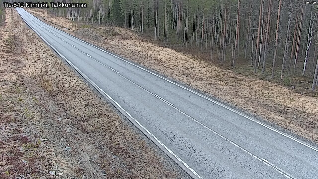 Weather Camera Image Väg 849 Kiiminki, Talkkunamaa, Oulu, Pohjois-Pohjanmaa
