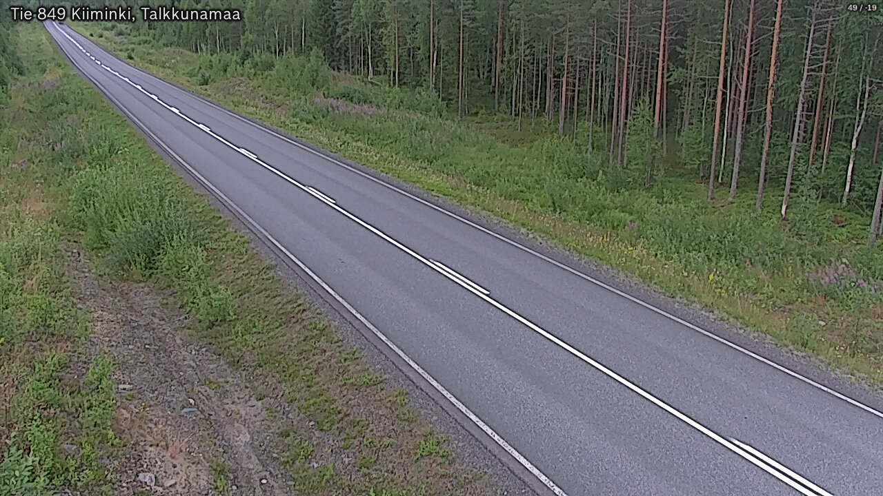 Weather Camera Image Väg 849 Kiiminki, Talkkunamaa, Oulu, Pohjois-Pohjanmaa