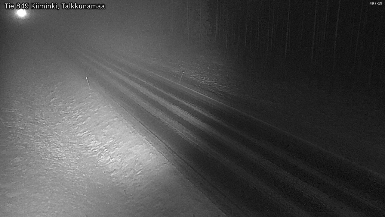 Weather Camera Image Väg 849 Kiiminki, Talkkunamaa, Oulu, Pohjois-Pohjanmaa