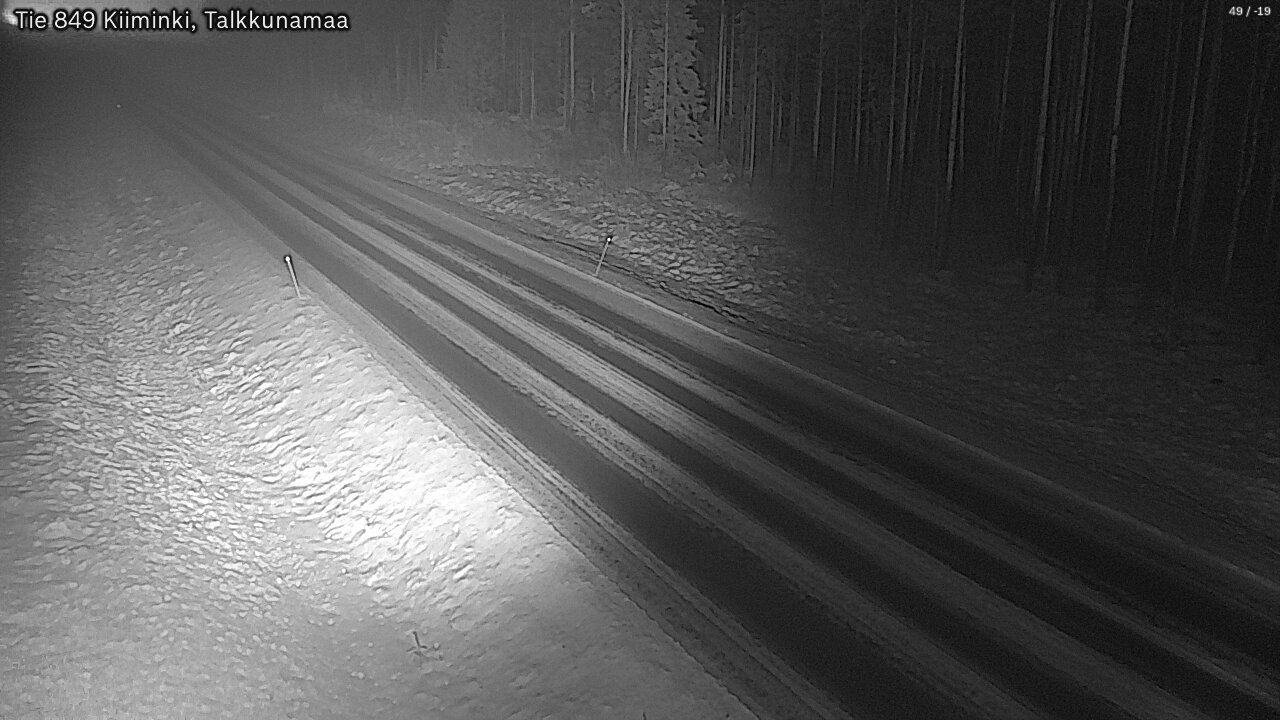 Weather Camera Image Väg 849 Kiiminki, Talkkunamaa, Oulu, Pohjois-Pohjanmaa