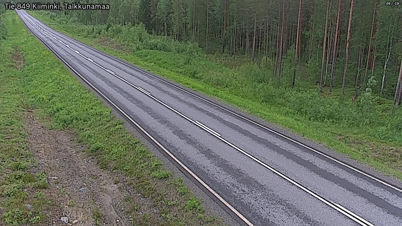 Weather Camera Image Väg 849 Kiiminki, Talkkunamaa, Oulu, Pohjois-Pohjanmaa