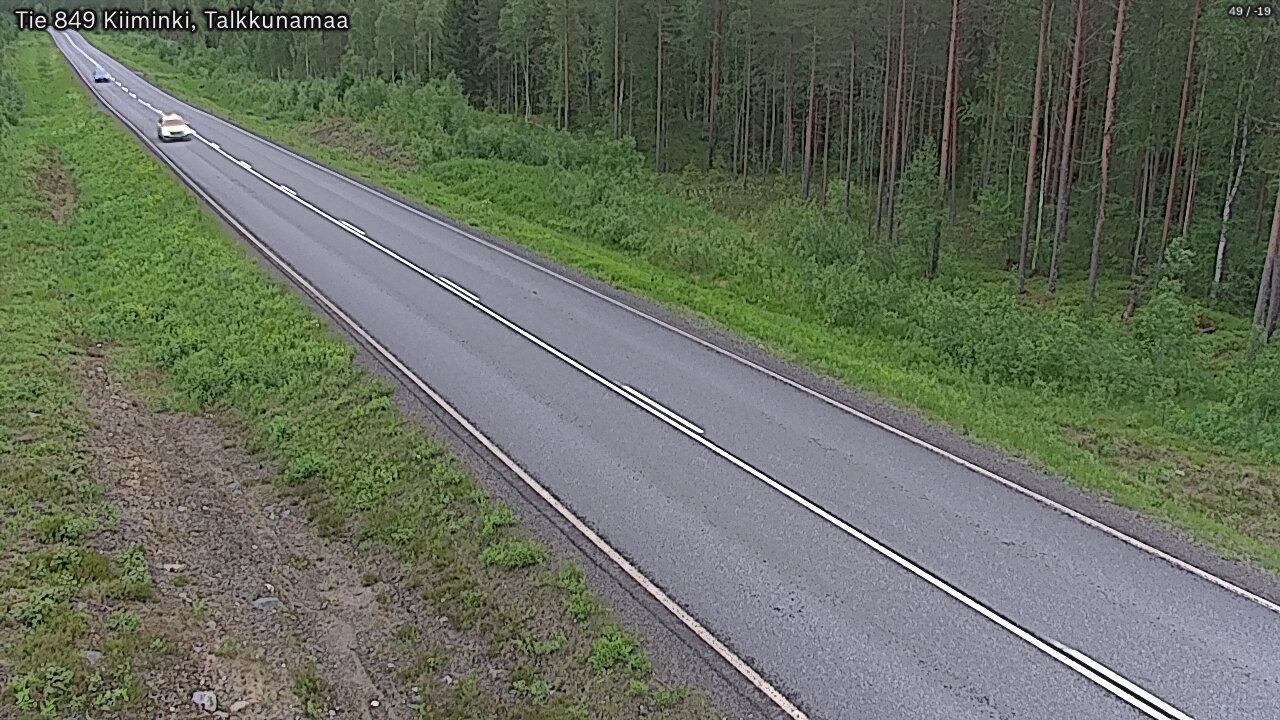 Weather Camera Image Väg 849 Kiiminki, Talkkunamaa, Oulu, Pohjois-Pohjanmaa