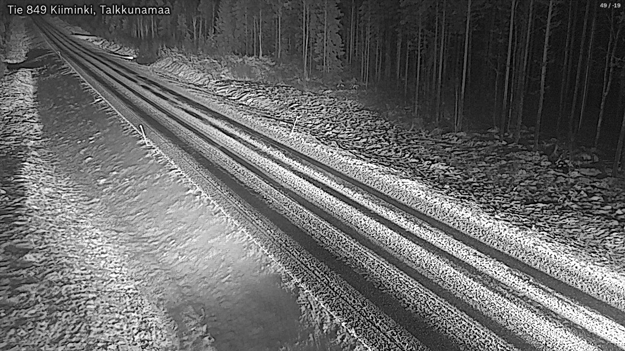 Weather Camera Image Väg 849 Kiiminki, Talkkunamaa, Oulu, Pohjois-Pohjanmaa