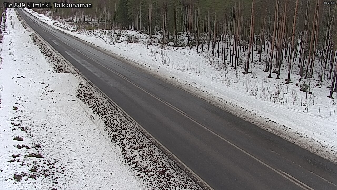 Weather Camera Image Road 849 Kiiminki, Talkkunamaa, Oulu, Pohjois-Pohjanmaa