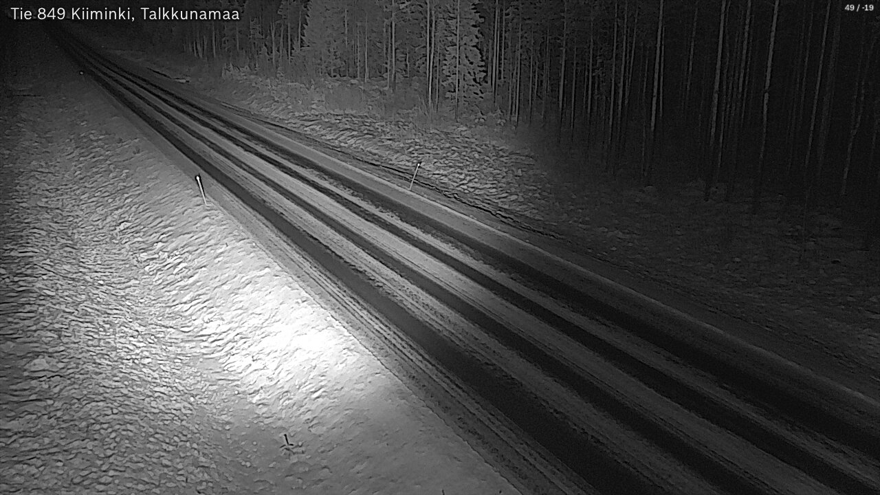 Weather Camera Image Väg 849 Kiiminki, Talkkunamaa, Oulu, Pohjois-Pohjanmaa