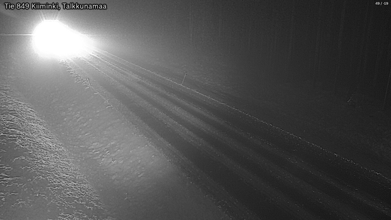 Weather Camera Image Väg 849 Kiiminki, Talkkunamaa, Oulu, Pohjois-Pohjanmaa