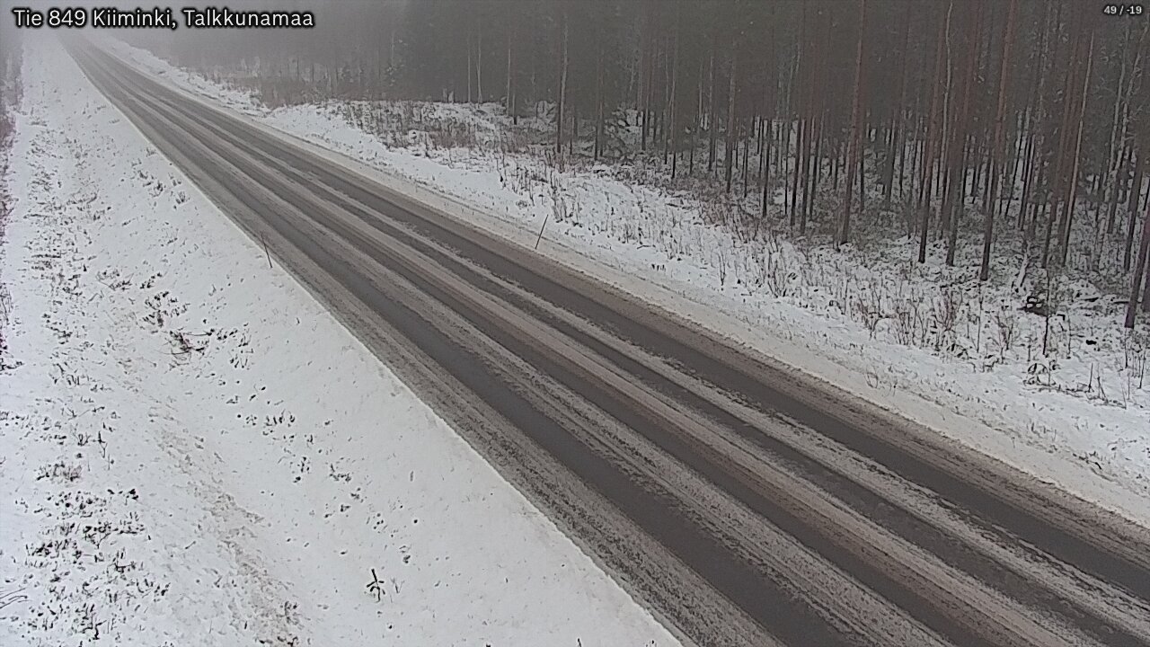 Weather Camera Image Väg 849 Kiiminki, Talkkunamaa, Oulu, Pohjois-Pohjanmaa