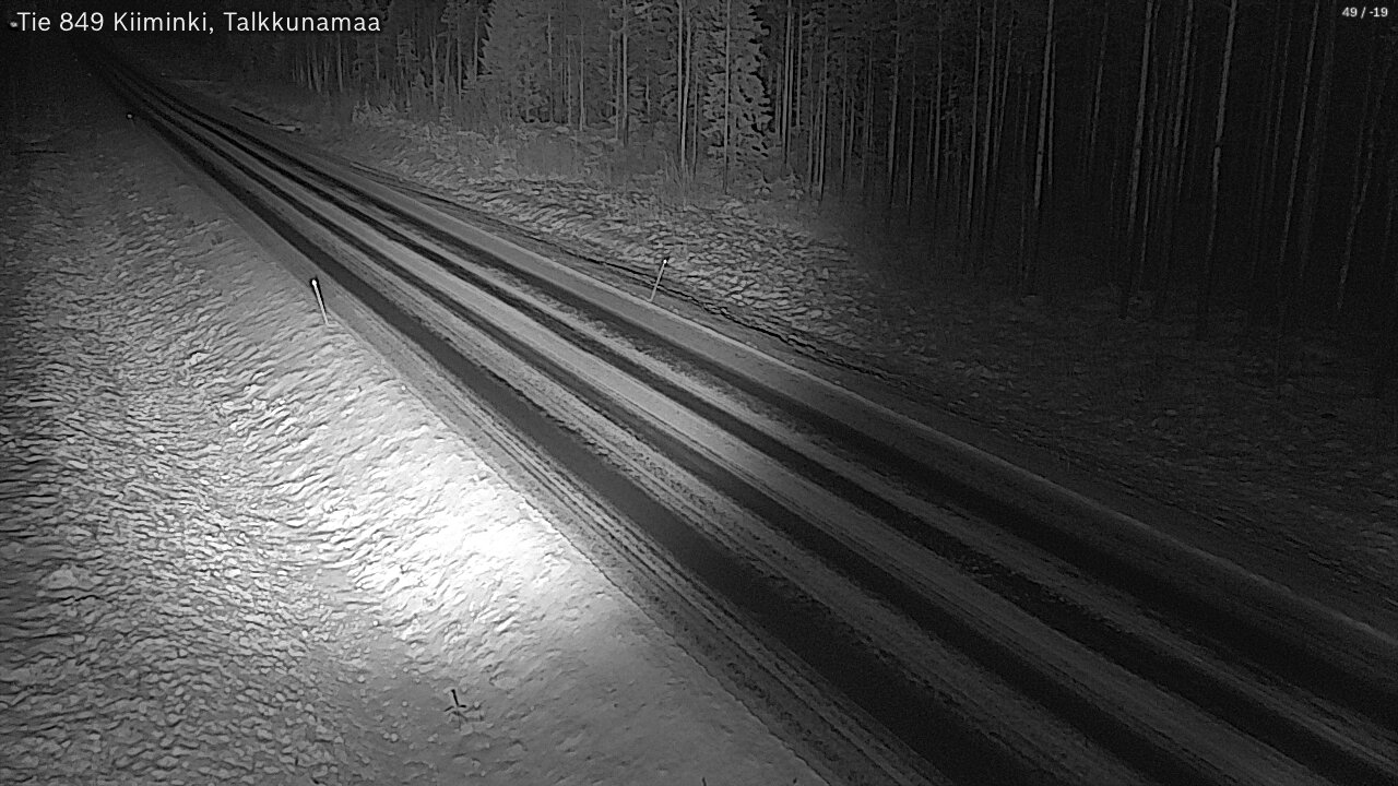 Weather Camera Image Väg 849 Kiiminki, Talkkunamaa, Oulu, Pohjois-Pohjanmaa