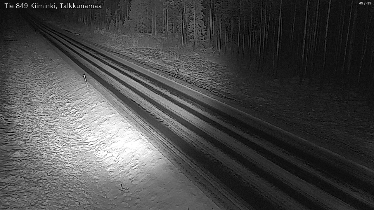 Weather Camera Image Väg 849 Kiiminki, Talkkunamaa, Oulu, Pohjois-Pohjanmaa