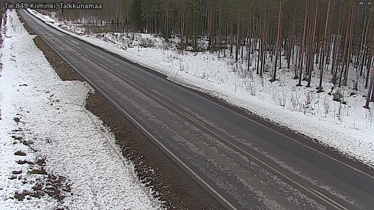 Weather Camera Image Väg 849 Kiiminki, Talkkunamaa, Oulu, Pohjois-Pohjanmaa