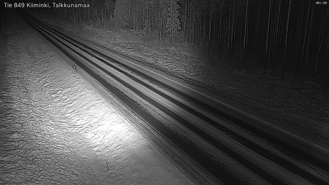 Weather Camera Image Väg 849 Kiiminki, Talkkunamaa, Oulu, Pohjois-Pohjanmaa
