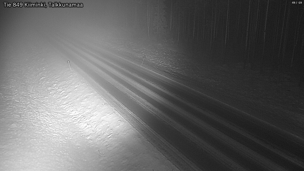 Weather Camera Image Väg 849 Kiiminki, Talkkunamaa, Oulu, Pohjois-Pohjanmaa