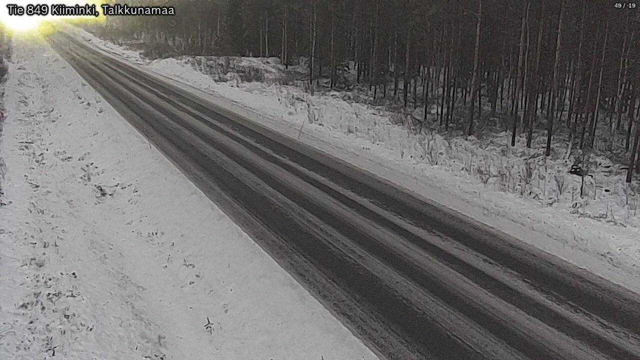 Weather Camera Image Väg 849 Kiiminki, Talkkunamaa, Oulu, Pohjois-Pohjanmaa