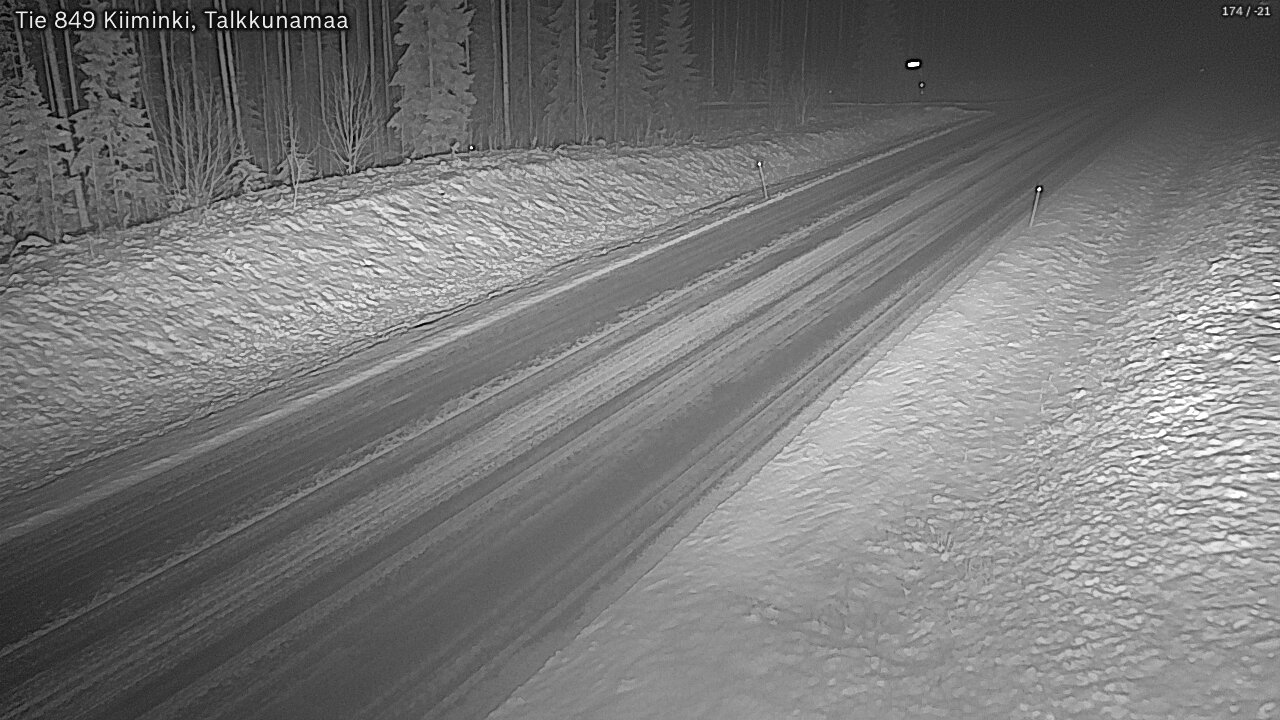 Weather Camera Image Road 849 Kiiminki, Talkkunamaa, Oulu, Pohjois-Pohjanmaa