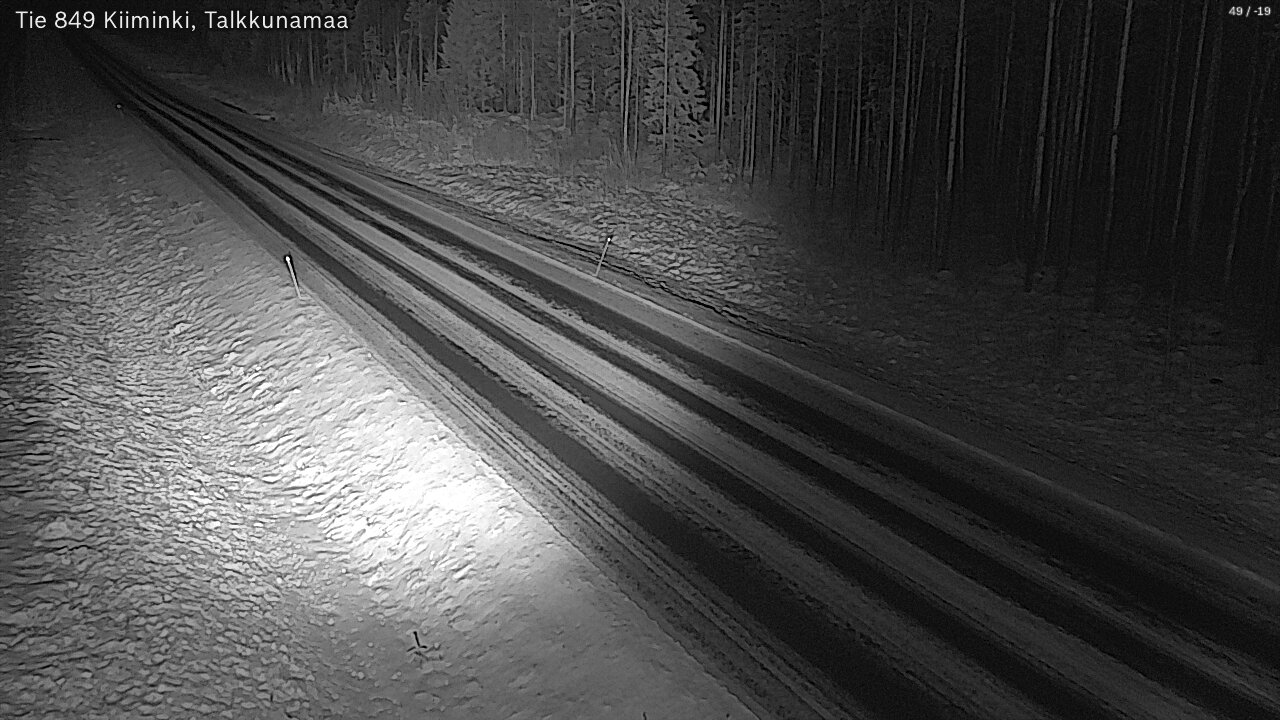 Weather Camera Image Väg 849 Kiiminki, Talkkunamaa, Oulu, Pohjois-Pohjanmaa
