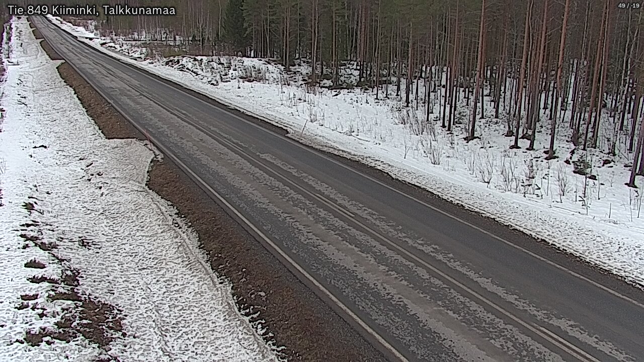 Weather Camera Image Väg 849 Kiiminki, Talkkunamaa, Oulu, Pohjois-Pohjanmaa