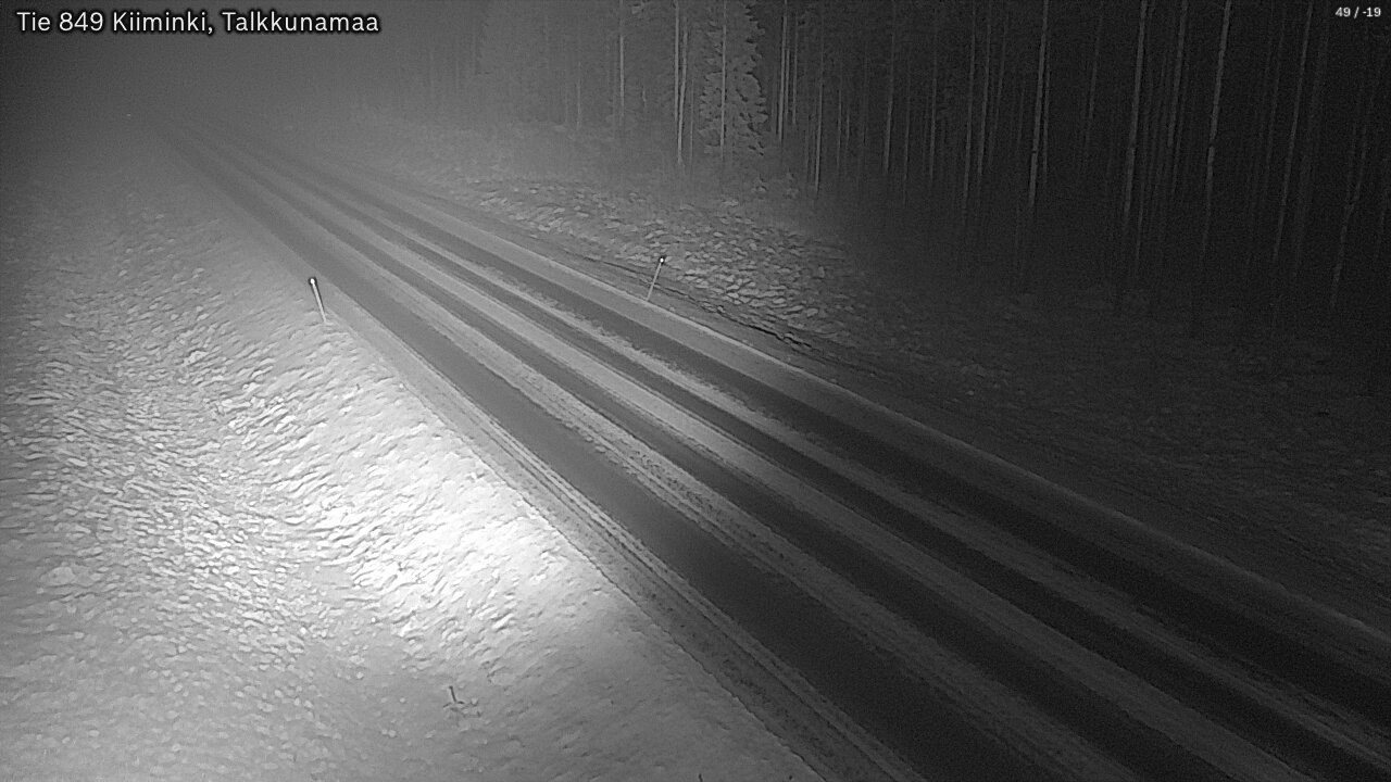 Weather Camera Image Väg 849 Kiiminki, Talkkunamaa, Oulu, Pohjois-Pohjanmaa